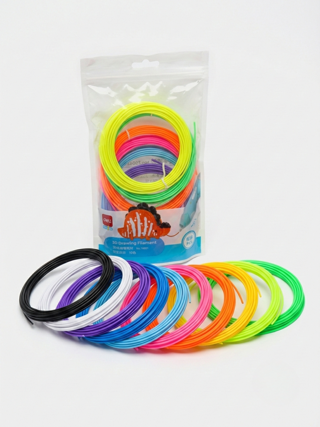 3D ruchkalar uchun PCL plastik Deli 74861, 5 m × 10 dona