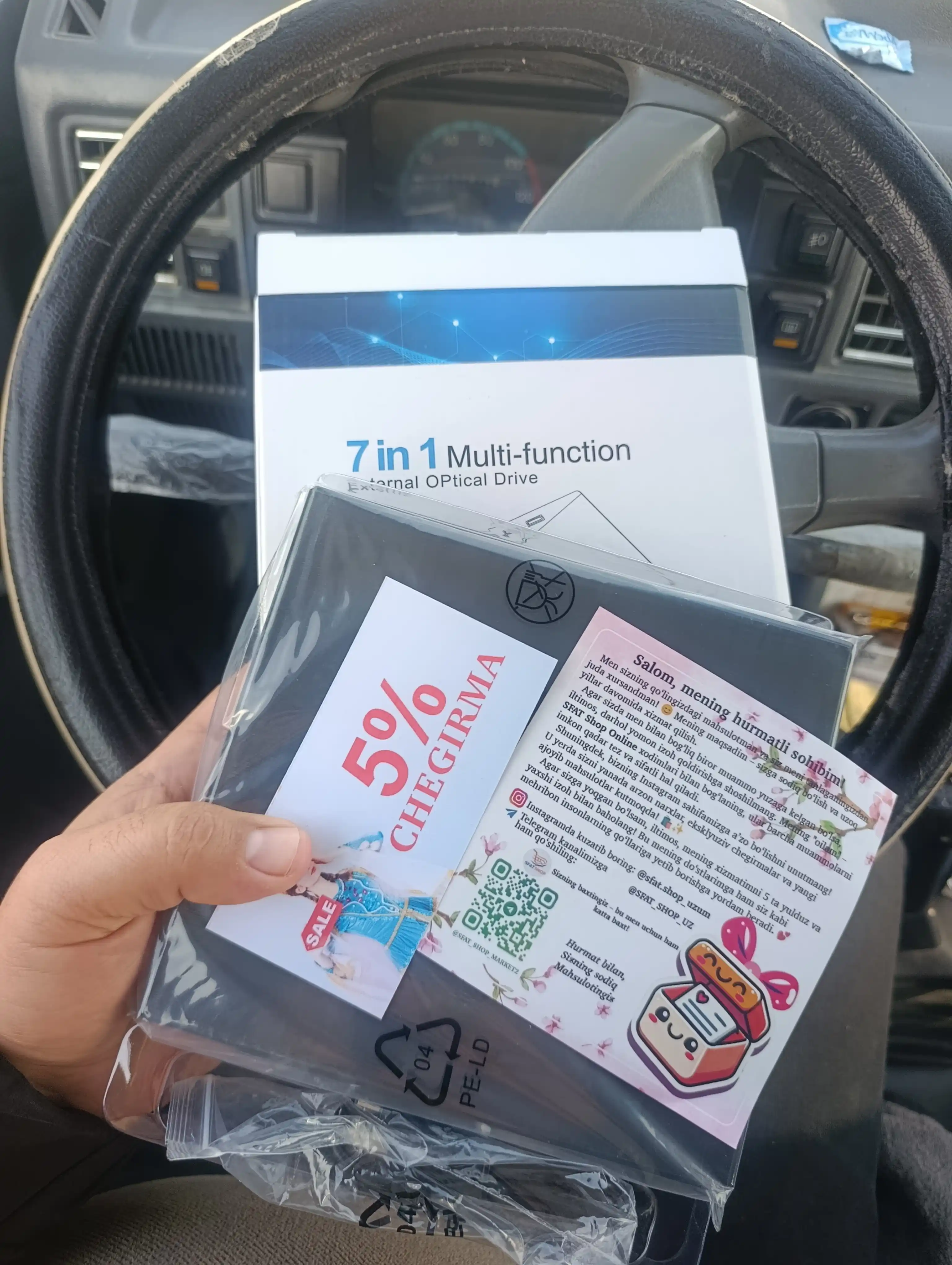 Tashqi DVD RW USB 3.0 Type-C, optik privod, noutbuklar va kompyuterlar uchun