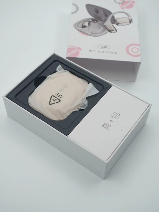 C35 Open Ear simsiz quloqchinlari, quloq suprasi va LED displeyli (Bluetooth 5.3)