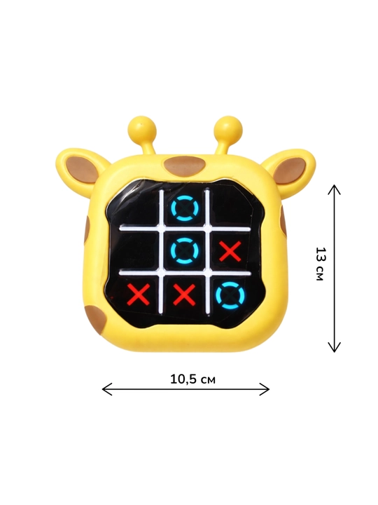 Bolalar uchun jirafa mini-konsolini rivojlantiruvchi Tic-Tac-Toe krest-nolik elektron o‘yini