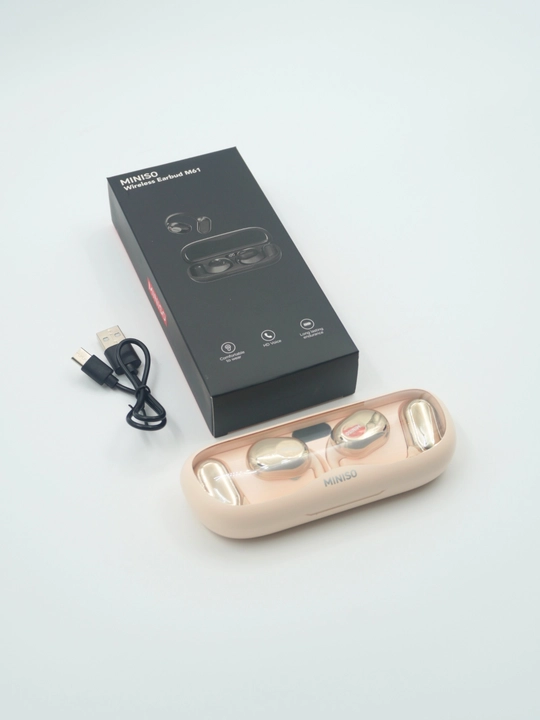 Беспроводные наушники MINISO M61 (Bluetooth 5.4, HD Voice, 8 часов работы)  - 