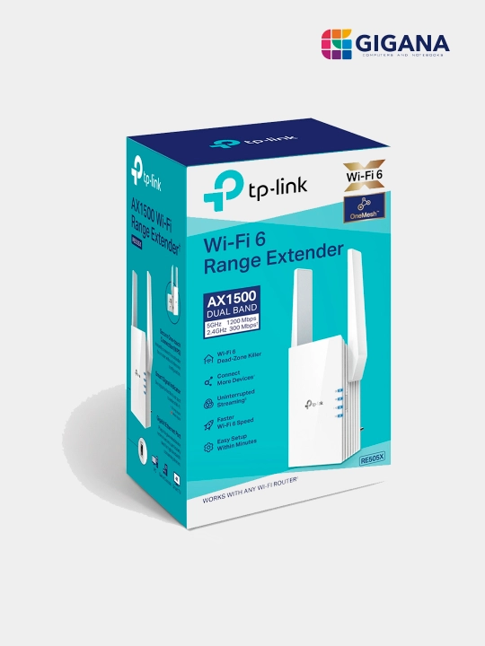 TP-Link Archer RE505X — AX1500 Dual-Band Wi-Fi 6 усилитель, точка доступа - 