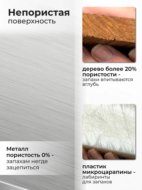 Доска разделочная из нержавеющей стали, набор 3 шт, S+M+L
