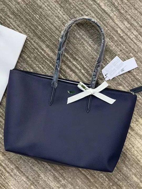 Ayollar sumkasi Lacoste uslubida, shopper sumkasi, yelka modeli, har kungi obraz uchun mos
