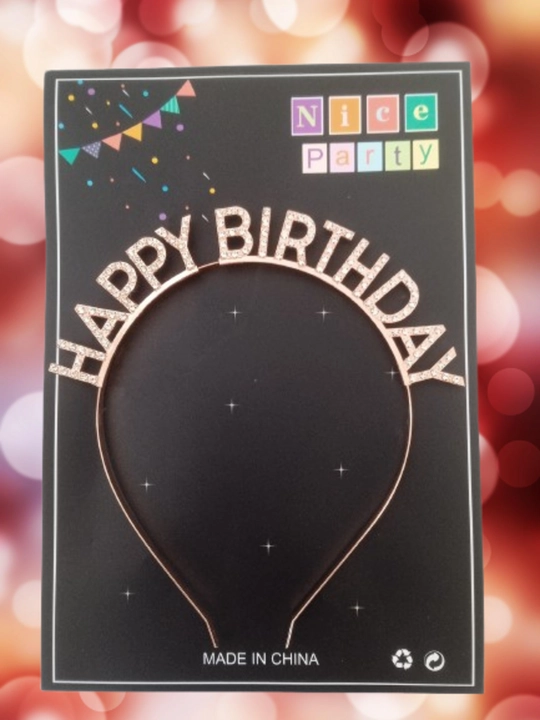 Birthday Queen tug‘ilgan kun halqasi va Happy Birthday diadem - 