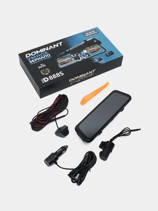Видеорегистратор Dominant D888S — 2K, 3 камеры, сенсорный экран и Wi-Fi