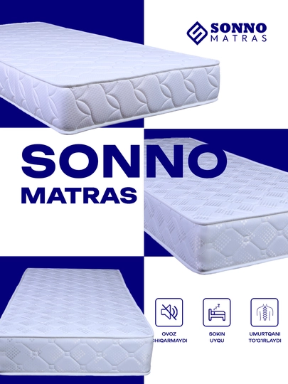 SONNO MATRASS – Идеальный матрас с анатомическим эффектом — SONNO-SANTO-200x80