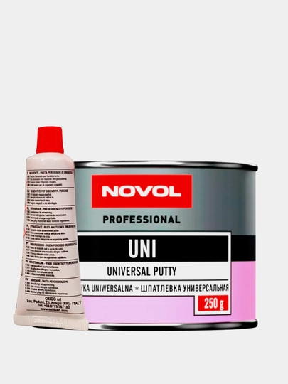 NOVOL UNI универсальная автомобильная шпатлевка, 250 г, полиэфирная — LKPSTOR-NOVOLUNI025