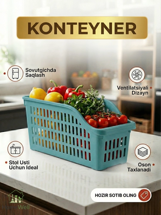 Konteyner tutqichli muzlatgich uchun, oziq-ovqat saqlash uchun konteyner, muzlatis qutilar - 