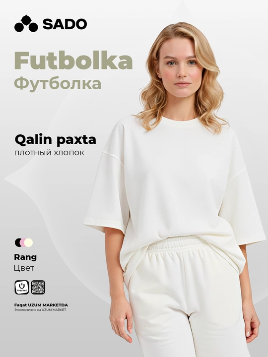 Qalin oversize SADO futbolka ayollar uchun - 