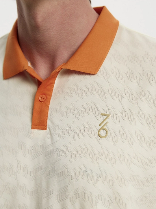 Erkaklar polo 7/6 Andy Polo Cream/Orange