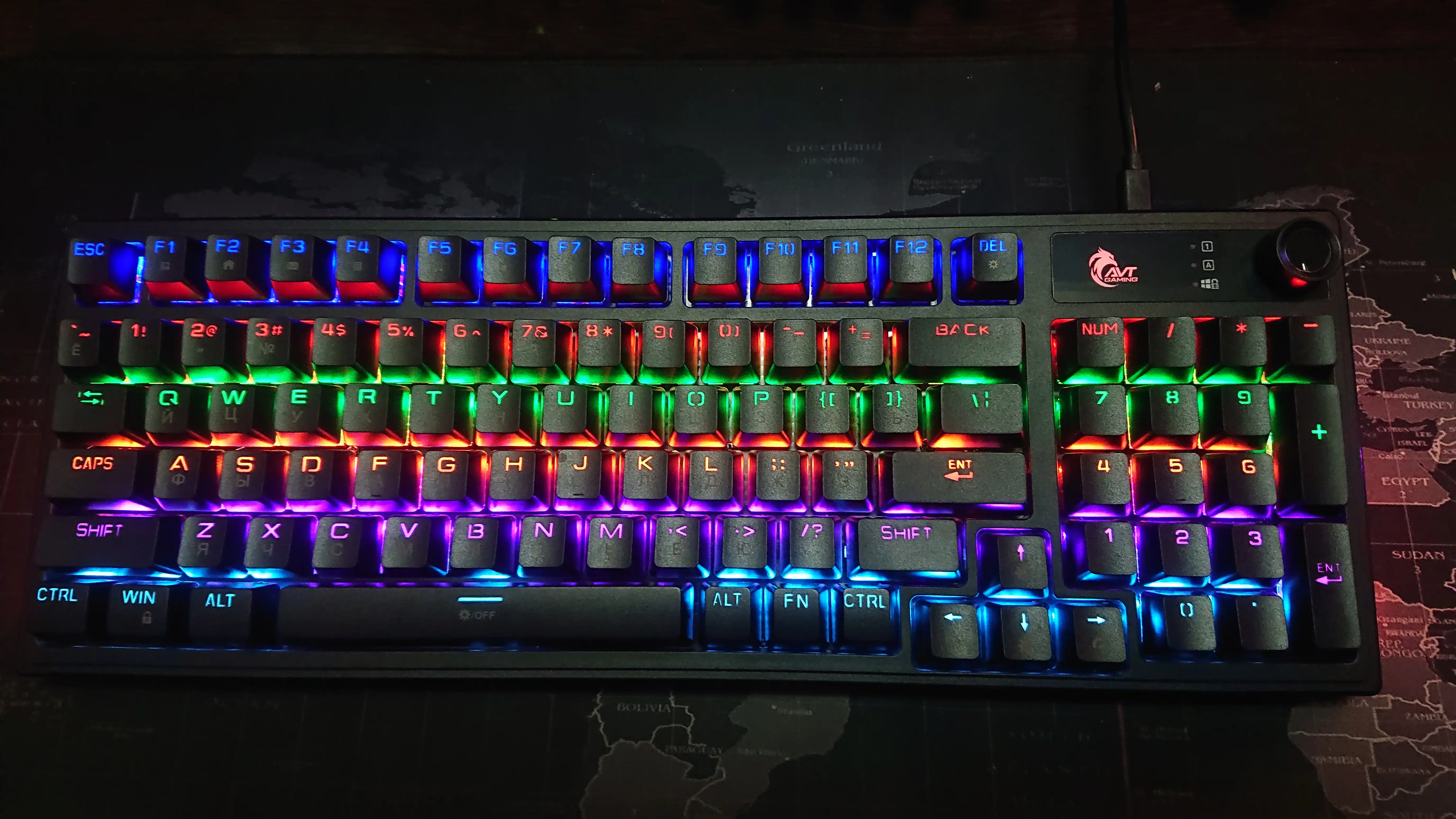 Klaviatura, simli, o‘yin klaviaturasi, AVT Gaming KGW05 Black