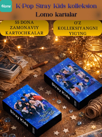 Коллекционные Lomo карты K-Pop Stray Kids, 55 штук, более 20 видов — ANKPOPR-1551633-СИНИЙ