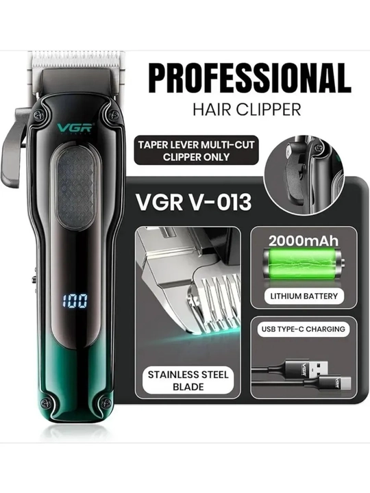 VGR V-013 машинка для стрижки профессиональная 2000mAh LED