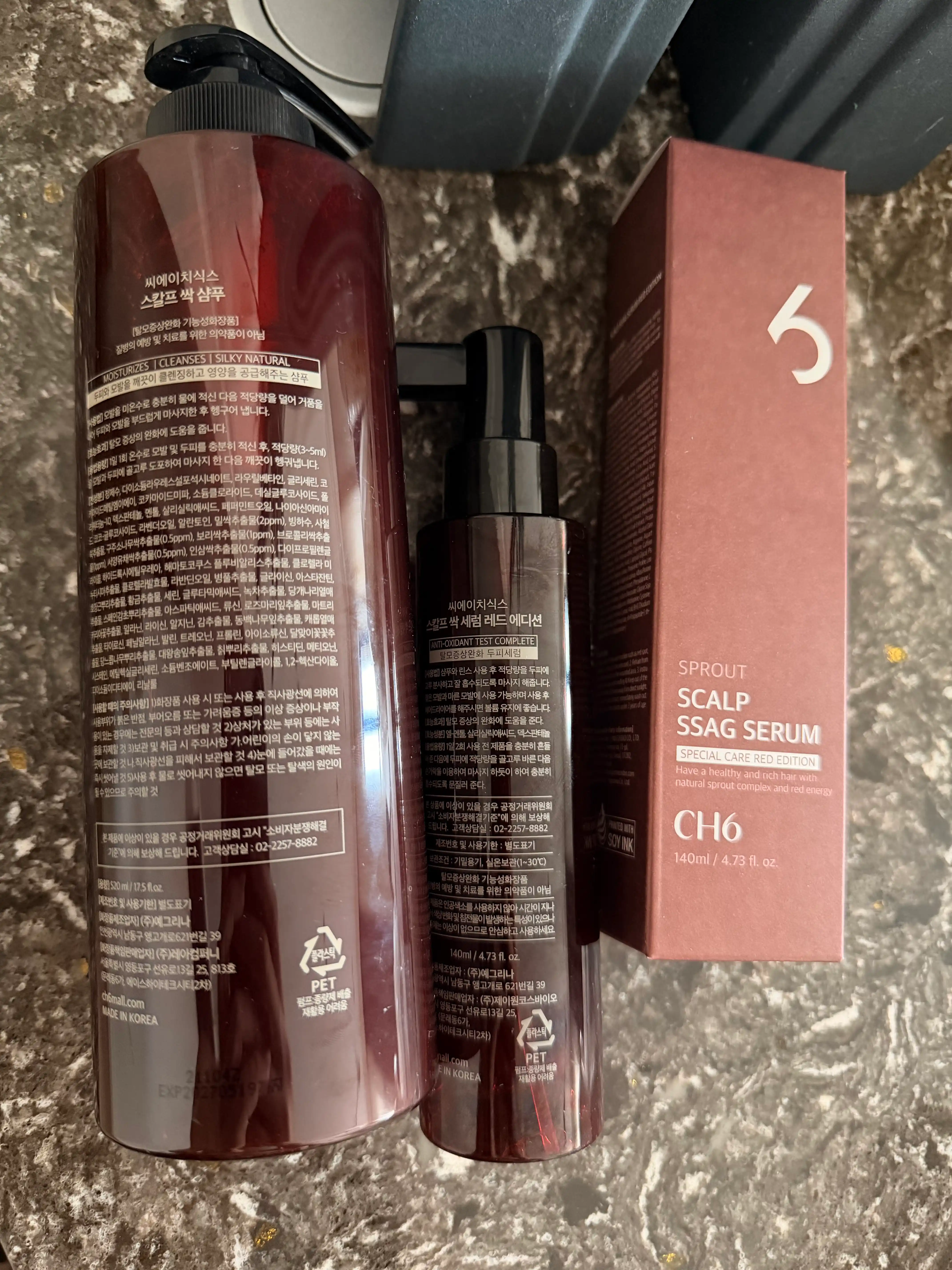 Шампунь против выпадения и для роста волос CH6 Scalp SSAG Shampoo, 520 мл
