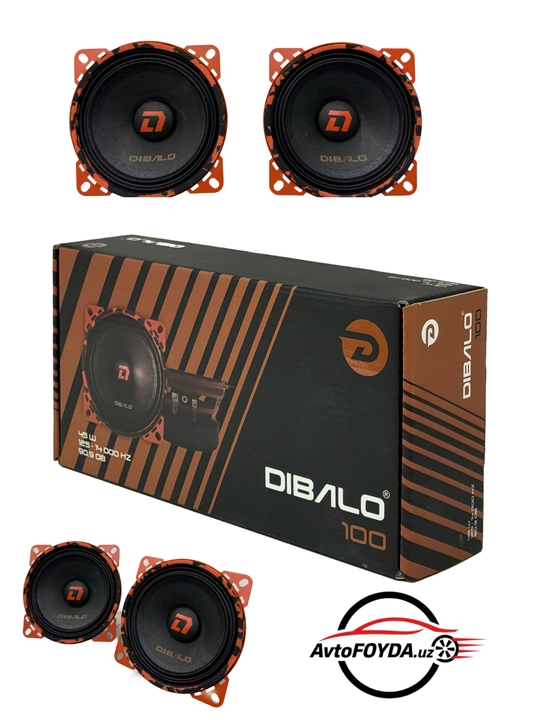 Автоколонки Dibalo 100 Baracuda 10 см 45Вт Damas Matiz Nexia Spark Labo - 