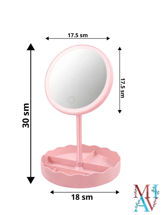 LED sensorli kosmetik oyna – 3 xil yoritish rejimi, sensorli boshqaruv va USB orqali
