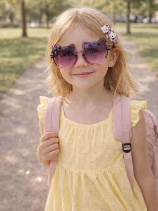 Очки и заколка, комплект для девочек 5-10 лет, очки, заколка
