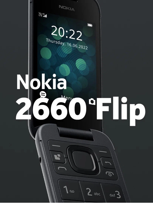 2660 tugmali telefon, Dual SIM, bukiluvchi, kuchli batareya va FM radioli
