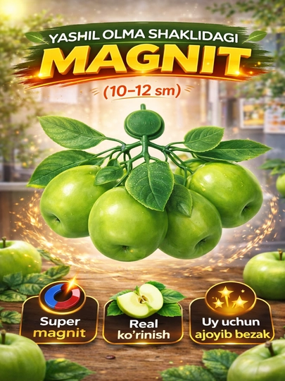 Meva shaklidagi magnitlar (10–12 sm) – real ko‘rinish, kuchli magnit - 
