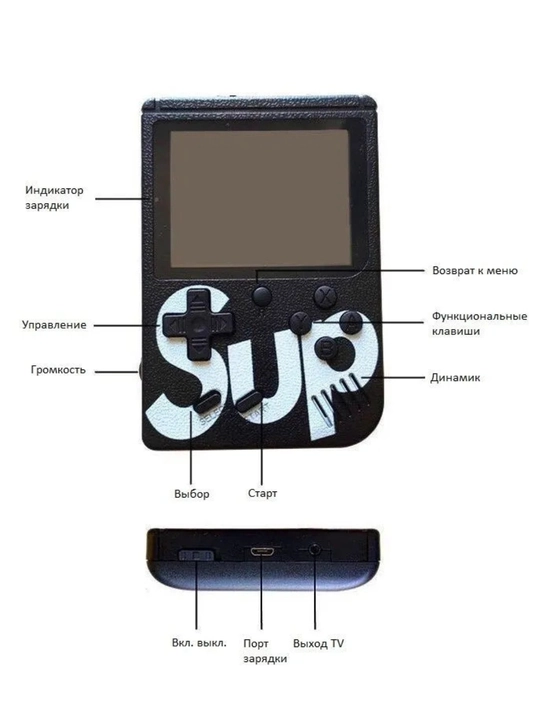 Игровая приставка SUP Game Box, портативная консоль, карманная игровая приставка, тетрис