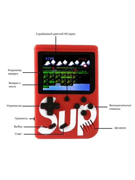 SUP Game Box o‘yin pristavkasi, portativ konsol, cho‘ntak o‘yin pristavkasi, tetris