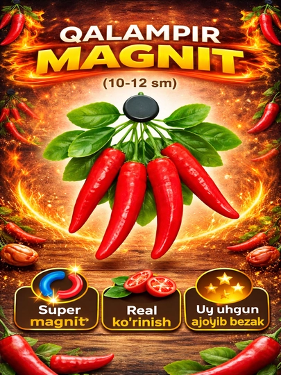 Meva shaklidagi magnitlar (10–12 sm) – real ko‘rinish, kuchli magnit - 