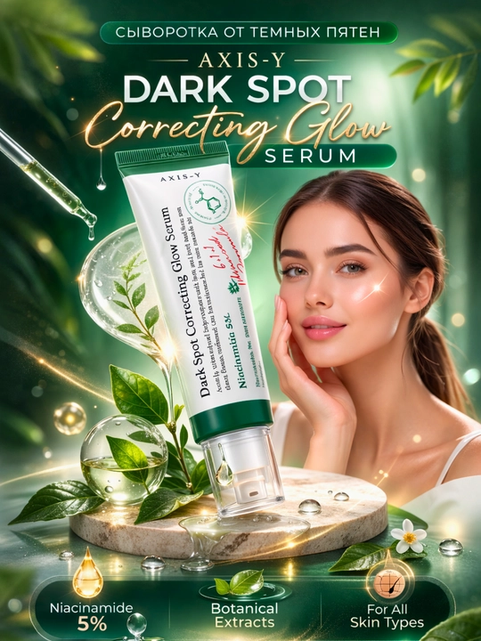 AXIS-Y Dark Spot Correcting Glow Serum 50 мл – Осветляющая сыворотка для лица