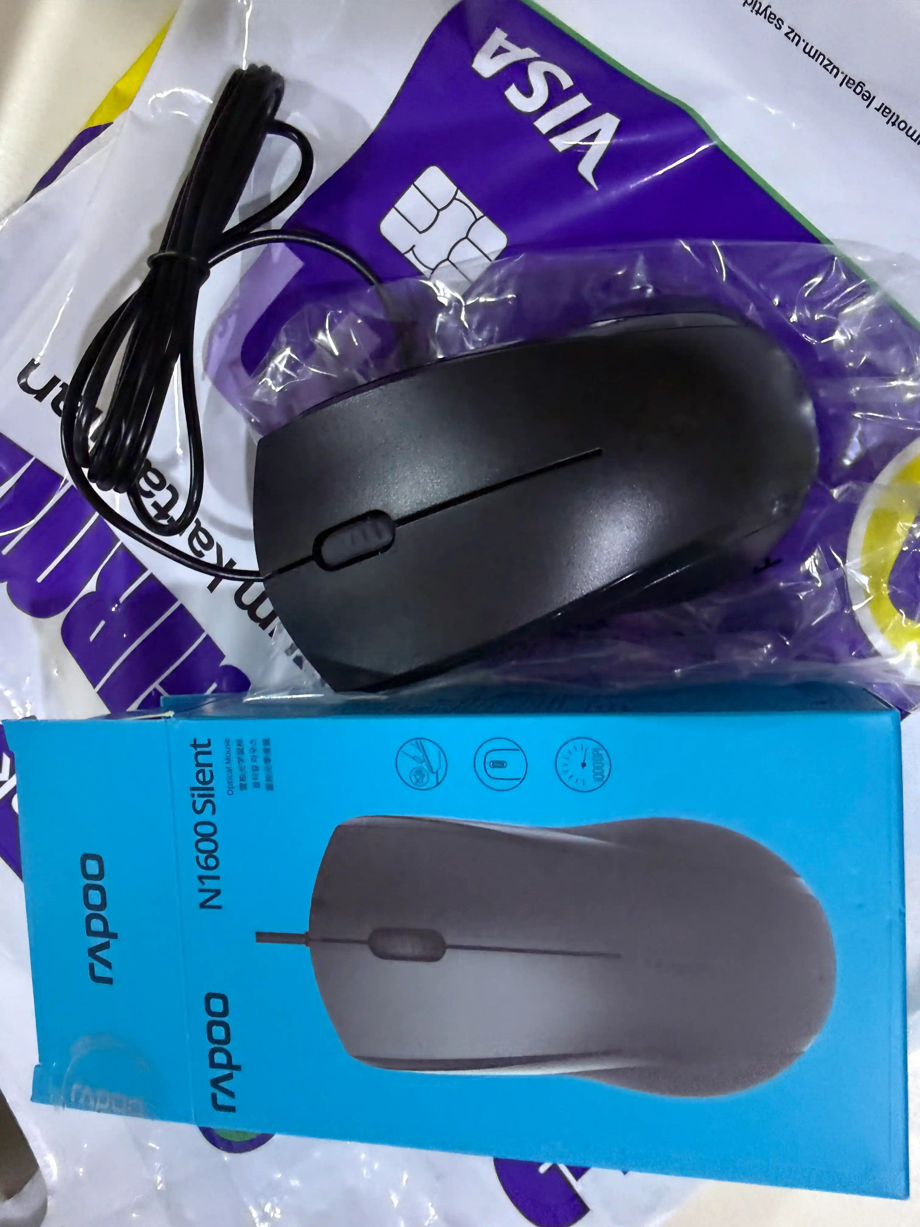 Проводная компьютерная мышь Rapoo N200, N1600