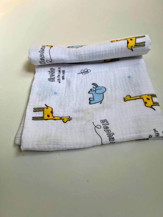 Yangi tug‘ilgan chaqaloqlar uchun yo‘rgaklar, muslin, 80*100 sm
