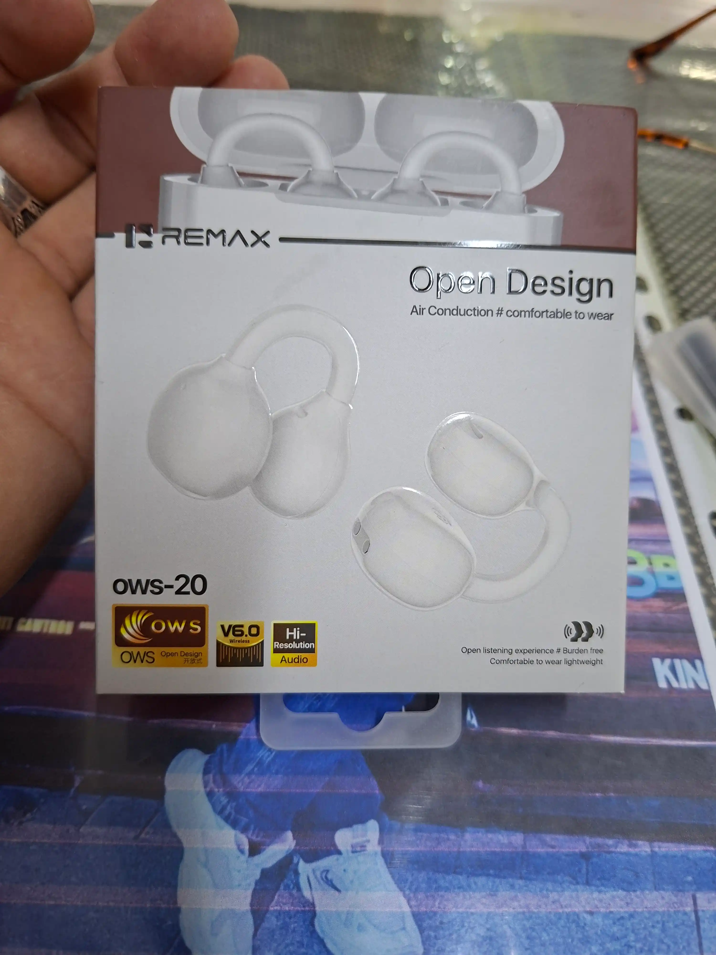 REMAX OWS-20 Bluetooth 6.0 IPX4 simsiz quloqchinlari, 50 soatgacha ishlaydi