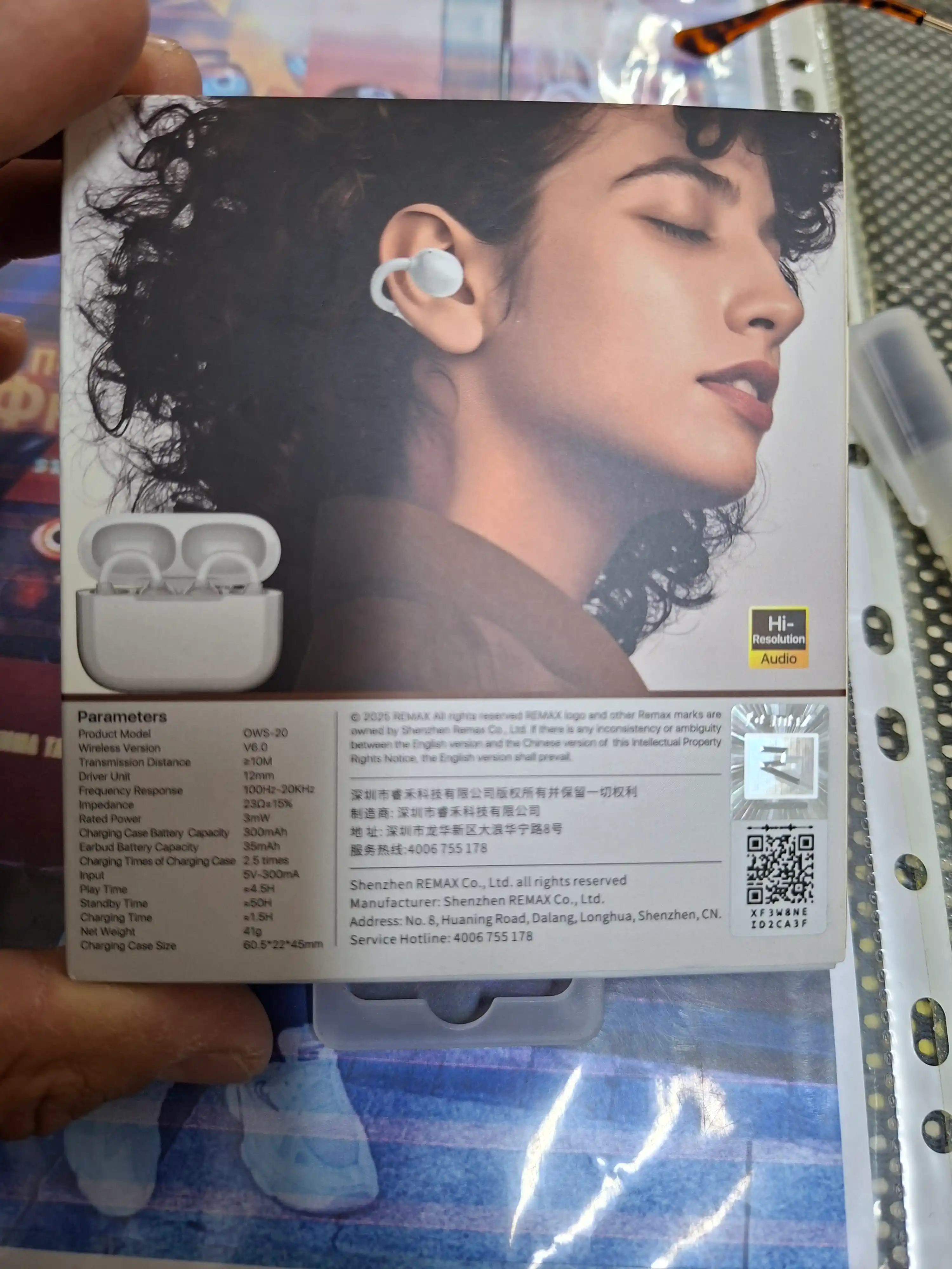 REMAX OWS-20 Bluetooth 6.0 IPX4 simsiz quloqchinlari, 50 soatgacha ishlaydi
