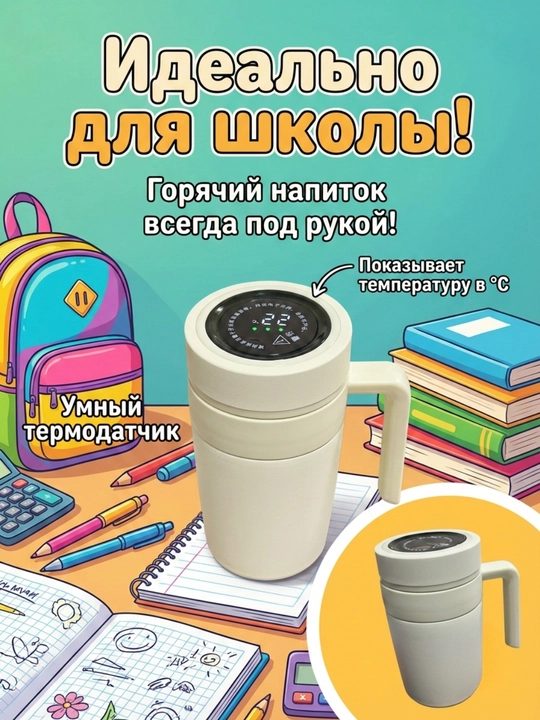 Термокружка YFCoffe-white, белая - 