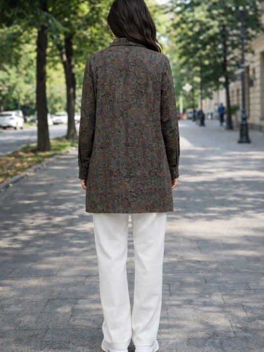 Rubashka-tunika ayollar uchun uzun ko‘ylak, bluzka paxta, M–6XL, yozgi, katta o‘lchamlar
