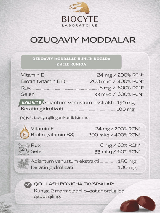 Кератин мармелад Biocyte