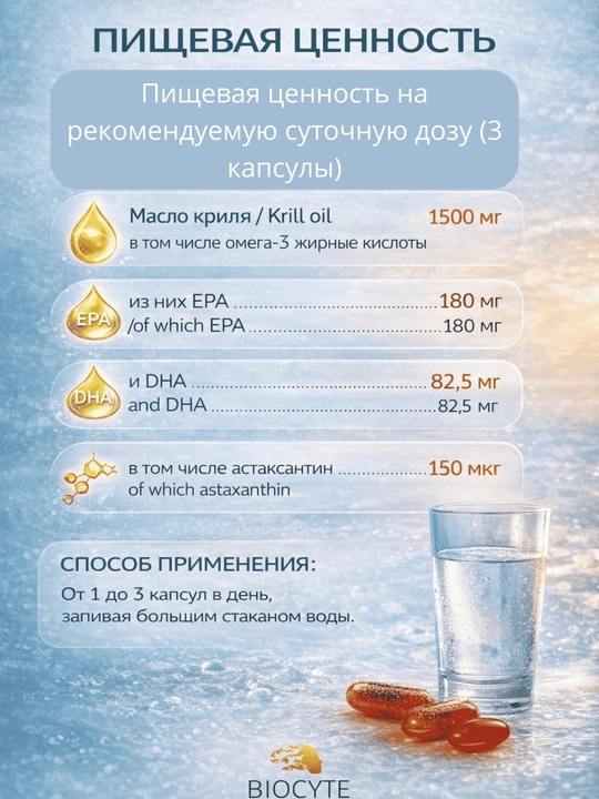 Омега 3 180/825 Biocyte