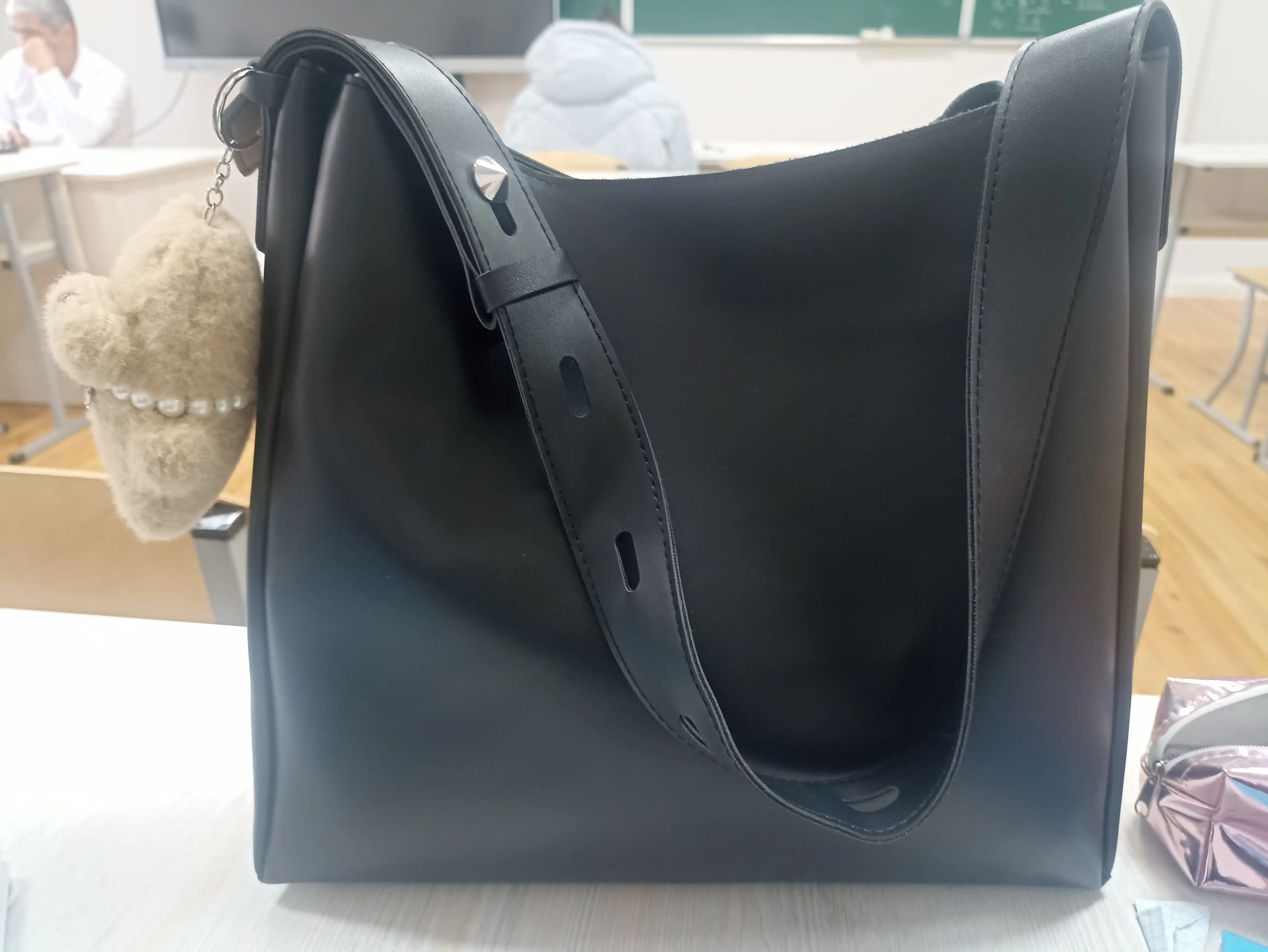 Sumka ayollar uchun 2 tasi 1 da, yelkama katta shopper-kosmetik sumka, eco teridan