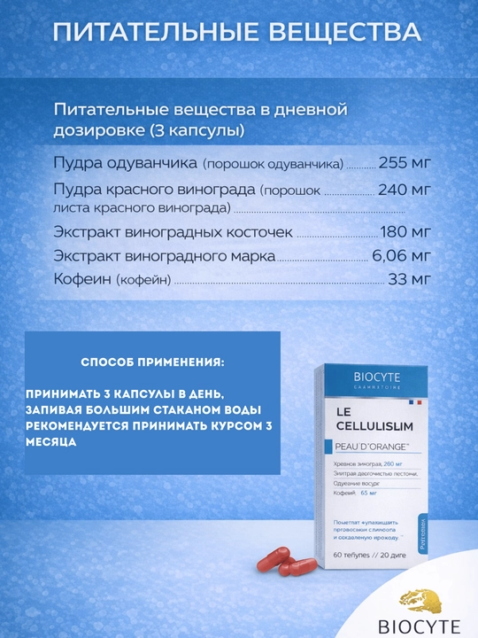Комплекс от целюллита Biocyte Le Cellulislim