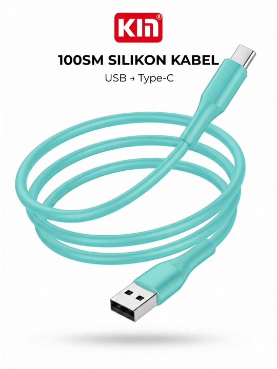 Кабель KIN KS23 USB → Type-C, 100 см, 3.8 мм, силикон - 