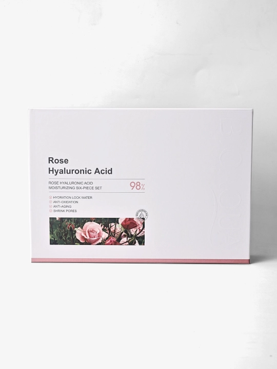 Rose Hyaluronic Acid 6 in 1 набор для ухода за лицом, роза и гиалуроновая кислота