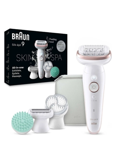 Эпилятор Braun Silk-epil 9080: беспроводной набор 4в1 для пилинга, бритья и бикини - 