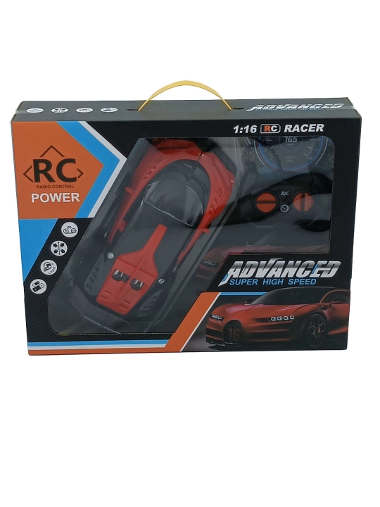 Radio boshqariladigan mashina 1:16 RC Power Racer, chiroqlar, tezlik - 