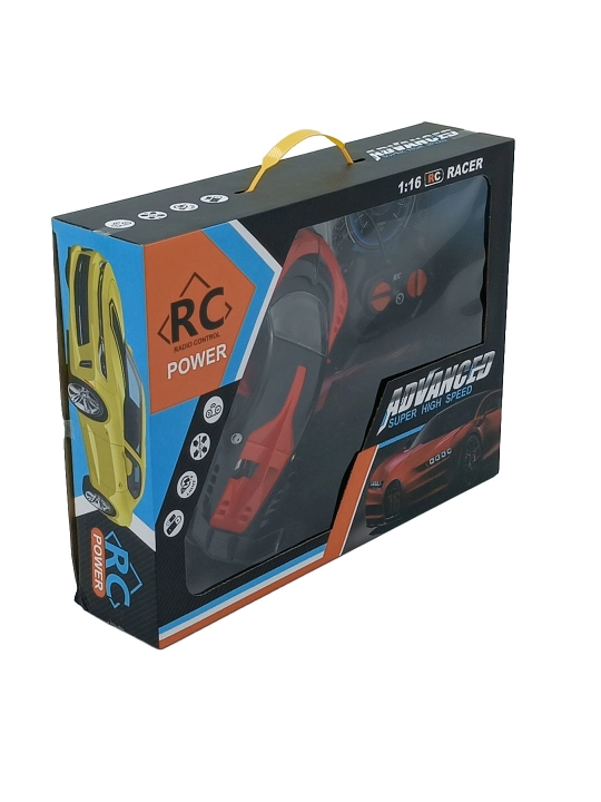Radio boshqariladigan mashina 1:16 RC Power Racer, chiroqlar, tezlik