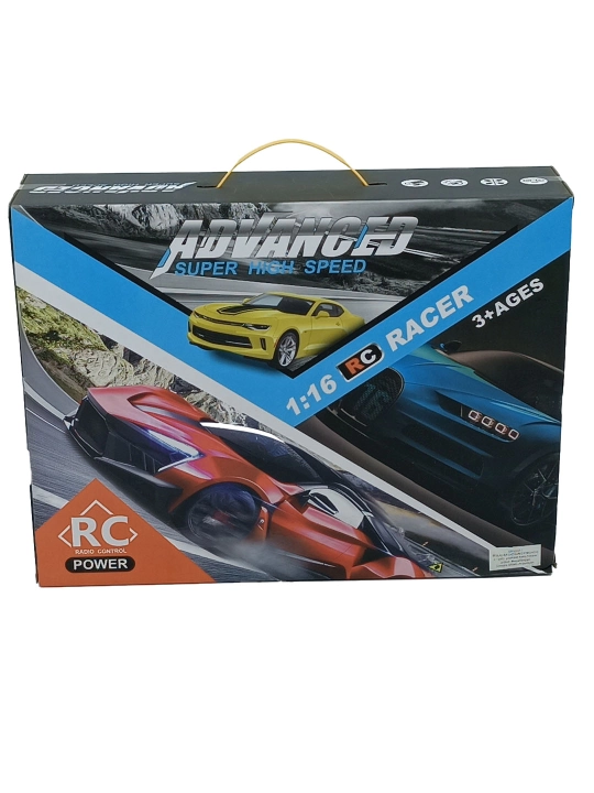 Radio boshqariladigan mashina 1:16 RC Power Racer, chiroqlar, tezlik