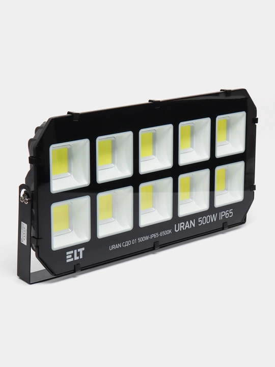 LED projektor URAN SDO 01 50W/100W/200W/300W/400W/500W/600W IP65 6500K qora ELT