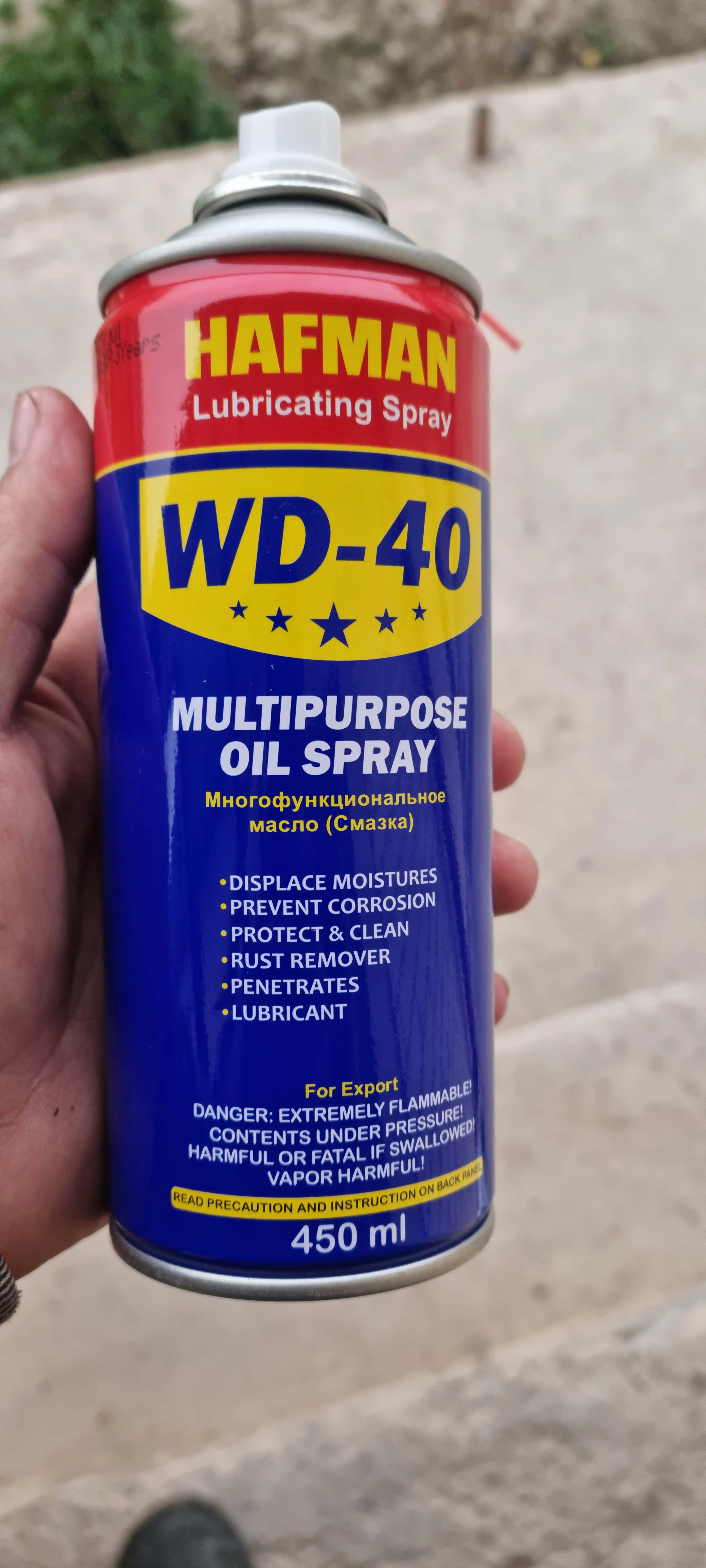Moylovchi universal singuvchi Hafman, suyuq kalit WD-40, 450 ml