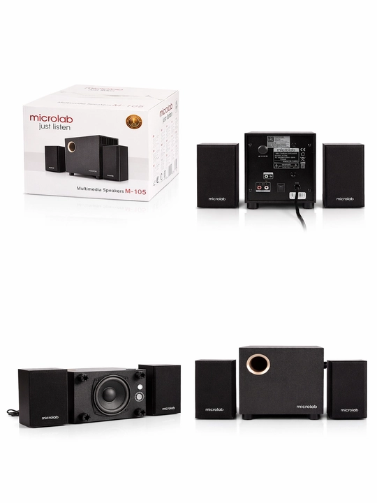 Akustik tizim Microlab M-105 R 2.1 (10W), sabvuferli kolonkalar - 