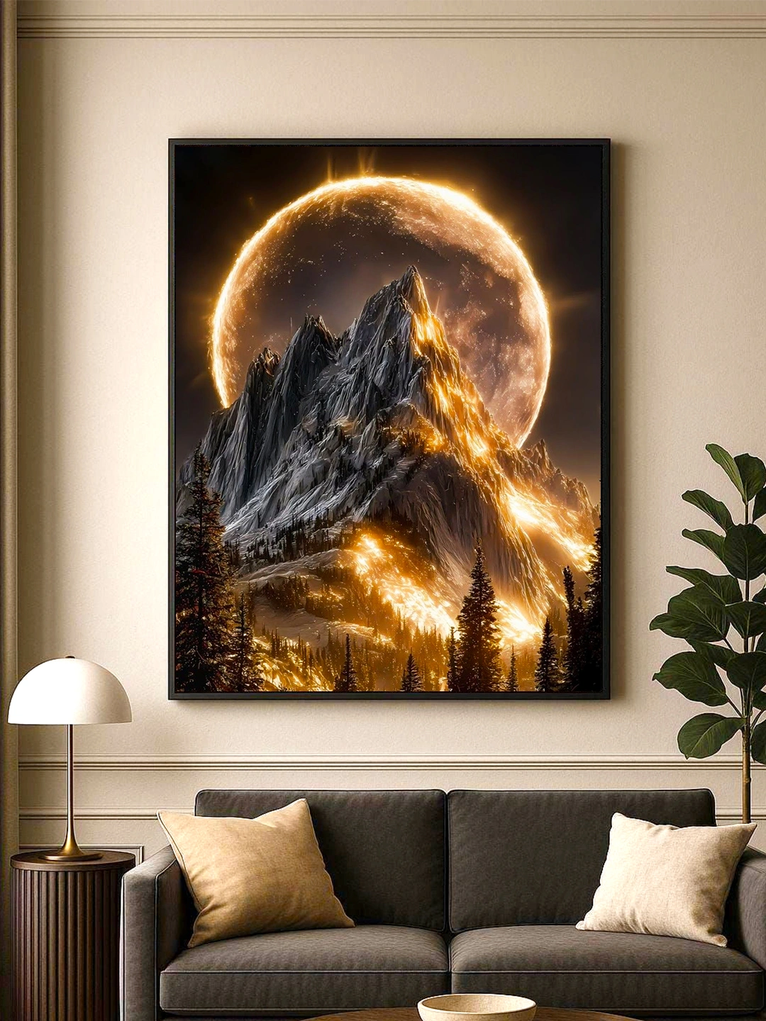 Devor Rasmi Interyer devor rasmi, xolstga bosilgan, ramka ostidagi plakat, 40x50 ...