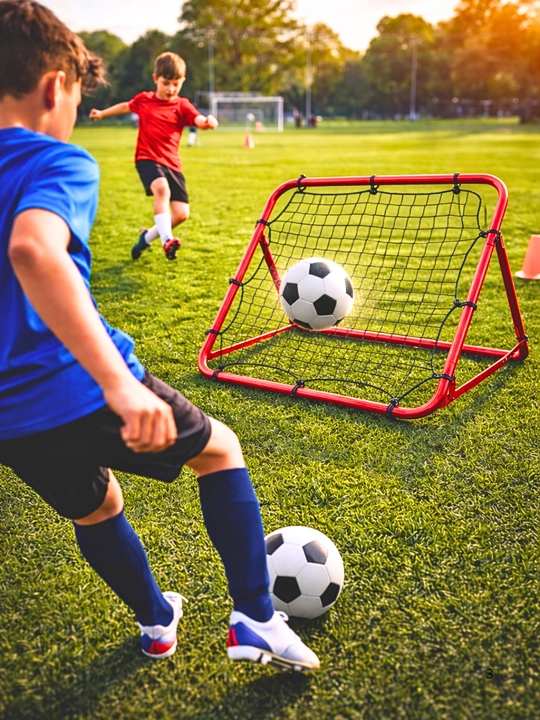 Futbol mashq rebounderi 9-2, metall karkasli qaytaruvchi setka, individual trening uchun