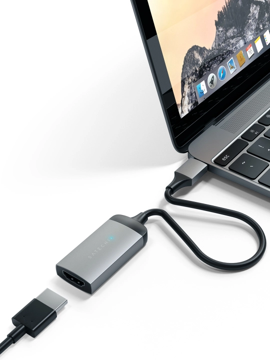 HDMI adapter Satechi Type-C 4K 60 Gs, USB-C dan HDMI ga o‘tkazgich